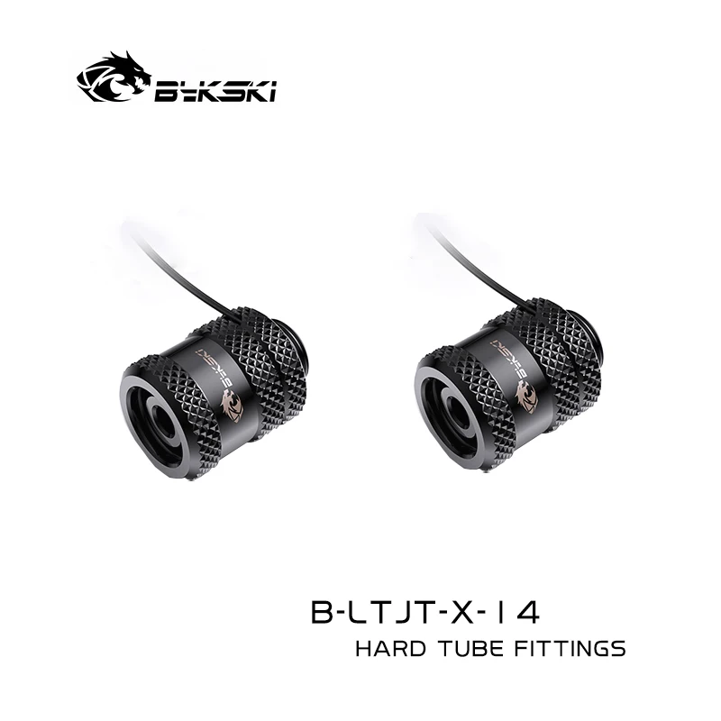 Bykski Encaixe de Tubo Rígido Tamanhos Od14 mm Mais Id10 mm Rbw Encaixe Manual de Compressão Cabeçote de Pinos Apenas Tubo Acrílico Compatível