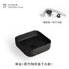 Nordic Ceramic Tabletop Basin Wash Basin Square Black Minimalist Basin Household Bathroom European Style Artistic Wash Basin 1