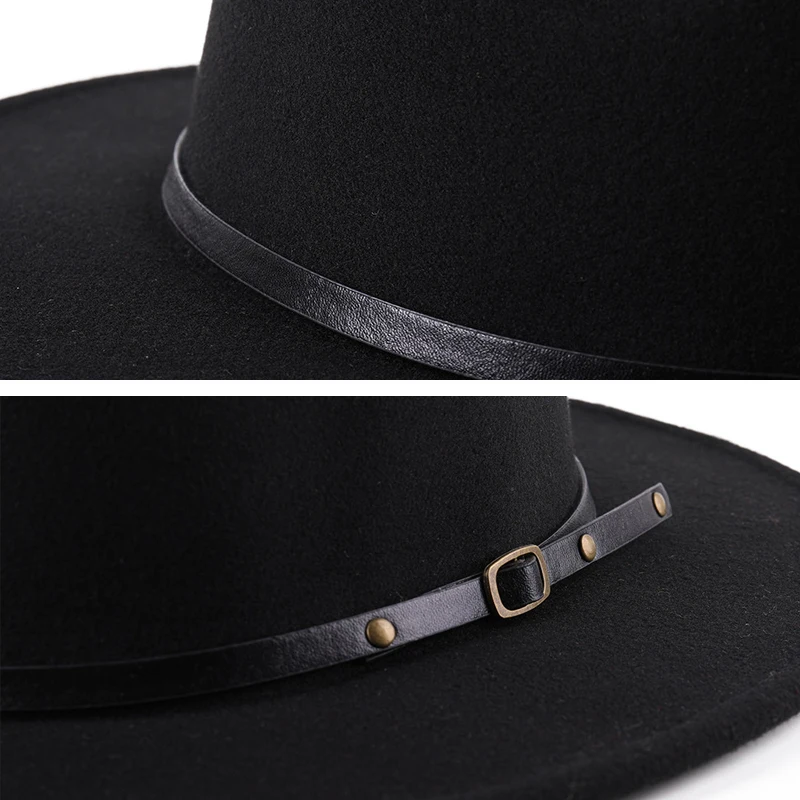 Sombrero Fedora De Ala Ancha De 8.5CM Sombrero De Jazz Mujeres