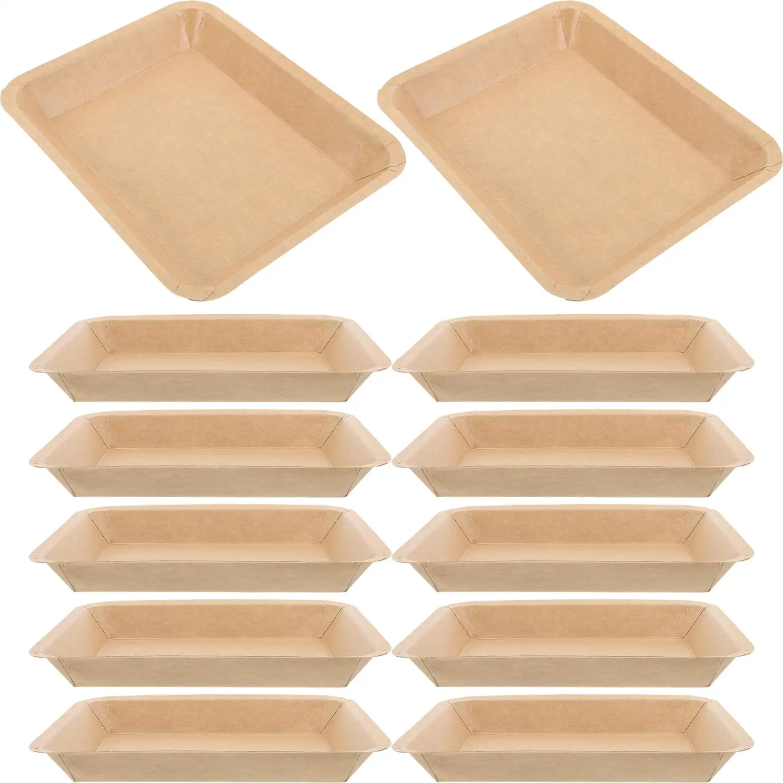 Hamburger Grease-proof BBQ Dinner Plate Food Tray Paper French Fries Box Platters Snack Trays