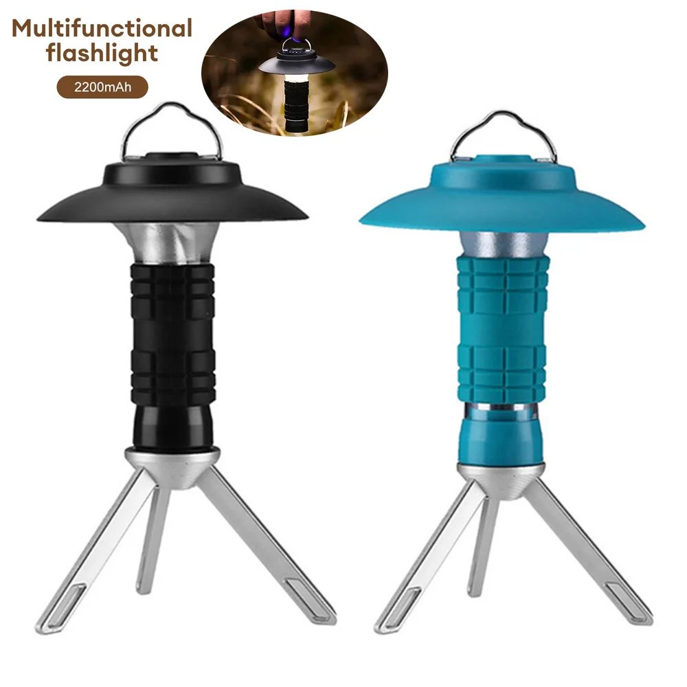 

USB Rechargeable LED Camping Lamp with Tripod Portable Tent Light Fishing Lantern Outdoor Work Light Waterproof Emergency Lamp