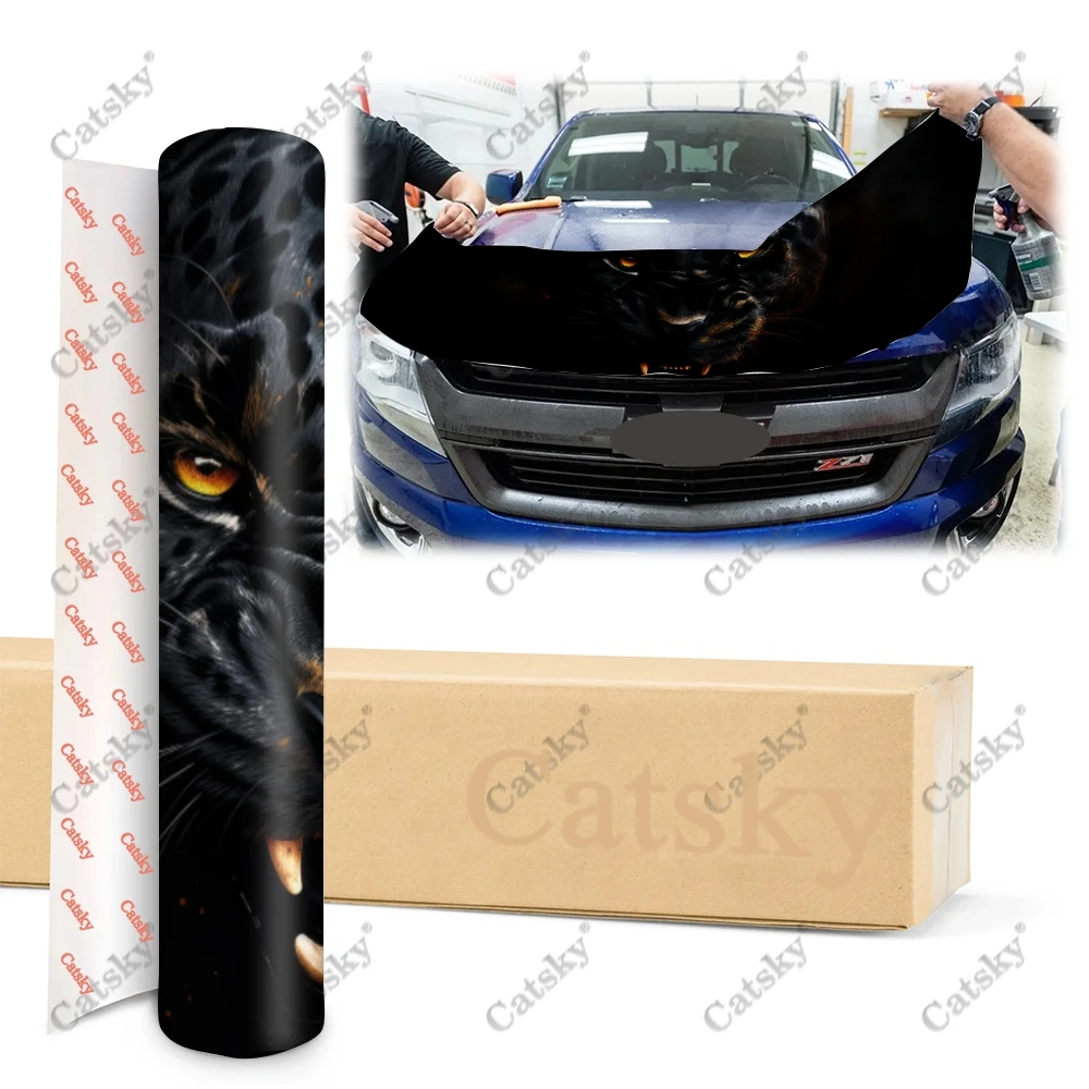 Boos En Grommen Panter Auto Kap Vinyl Stickers Wrap Vinyl Film Motor Cover  Stickers Sticker Universele Auto Kap Beschermende Film - AliExpress, image size:1000x1000