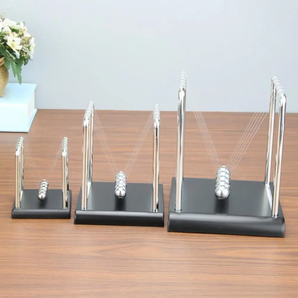 Newtons Cradle, Newtons Pendel mit 5 Kugeln, Schreibtisch-Deko, Schwerkraft-Kugeln für den Physikunterricht, Büro-Schreibtisch-Dekoration – Detail 6