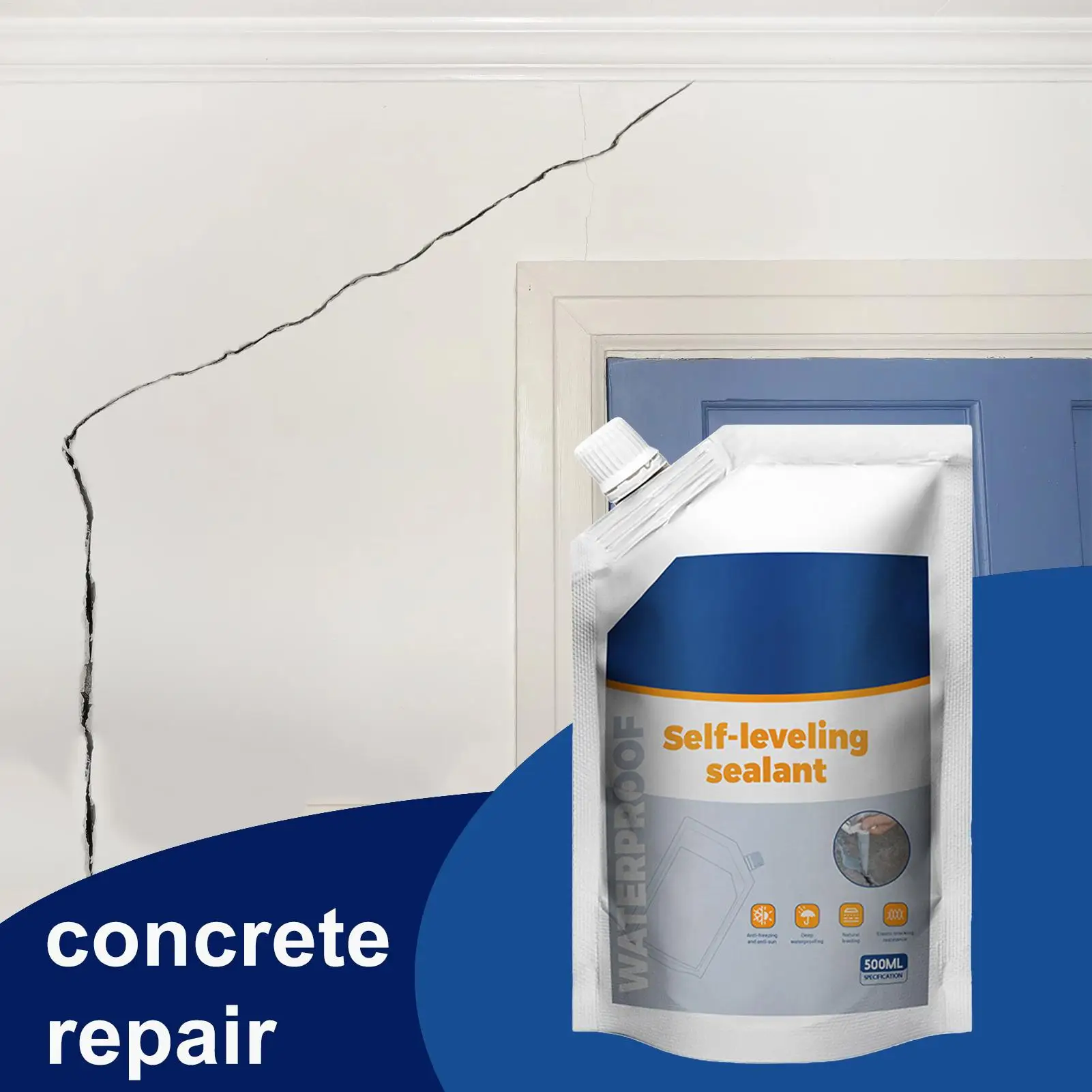 500mlCaulking Adhesive Waterproof Sealant Roof Floor Caulk Glue For Concrete Joint Filling Sealants Crack Wall Joint Repair Glue