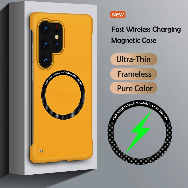 Luxury Ultra Slim Magnetic Frameless Solid Color Phone Case