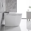 Elongated Smart Toilet with Elongated Heated Bidet Seat, Intelligent Toilet with Bidet Built-in, Feet Sensor,Auto Open/Close 5