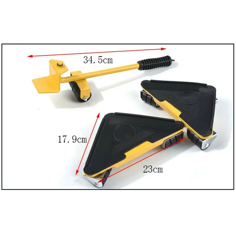 Furniture Lifter Profession Heavy Furniture Roller Move Tool Set Wheel Bar Mover Slider Transporter Kit Max Up For 300Kg 4