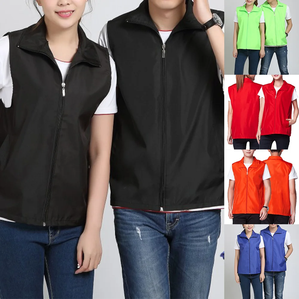 Description Picture 3 of itemUnisex Traveler Vest Jacket Ideal for Fishing and Outdoor Workwear Zip Sleeveless Waistcoat (Red/Black/Green/Orange/Sapphire)