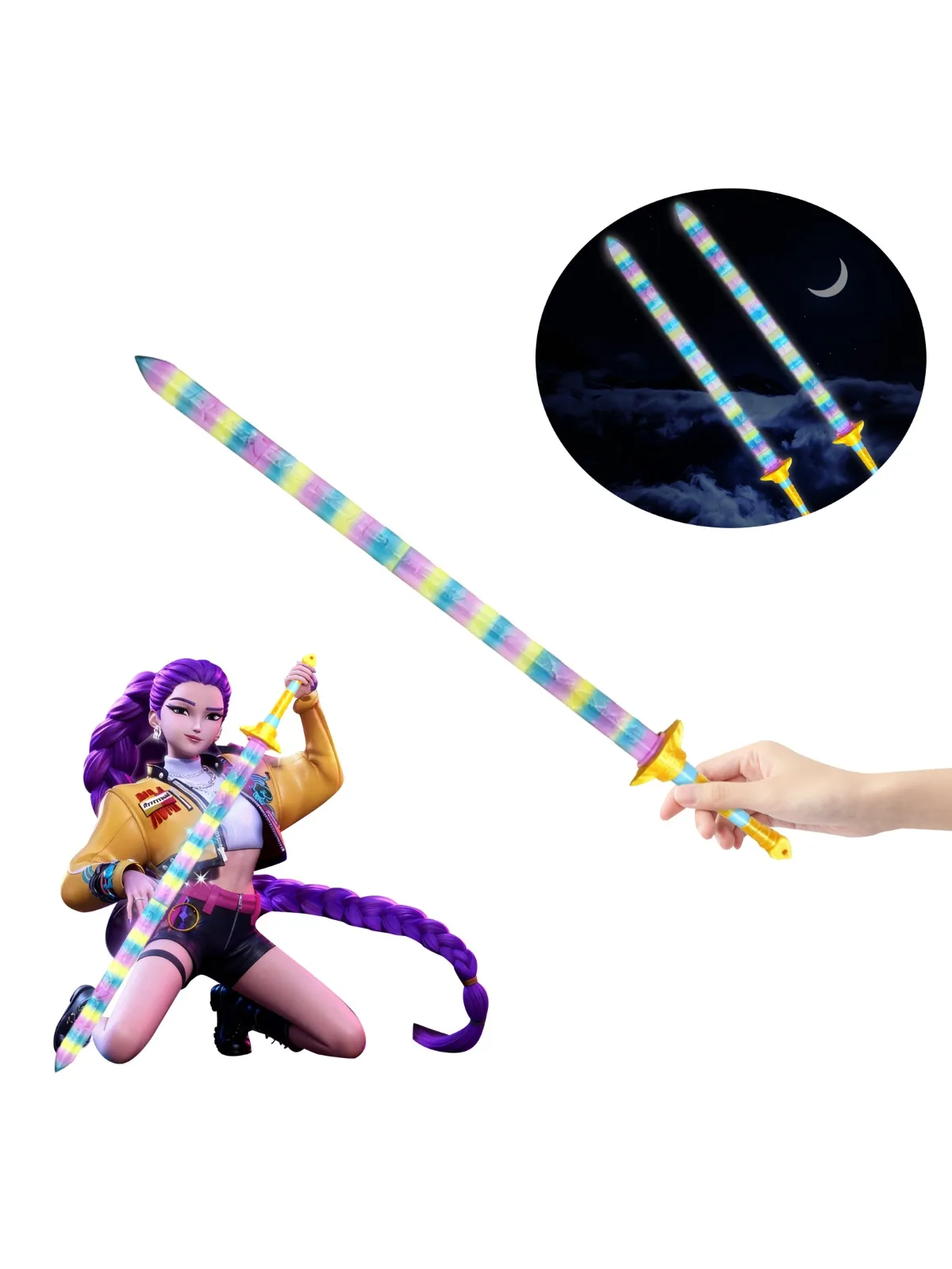 Kpop Demon Hunters Cosplay Lights Sword Weapons Roleplay Props for Girl Group Idol Halloween Carnival Costume Accessories