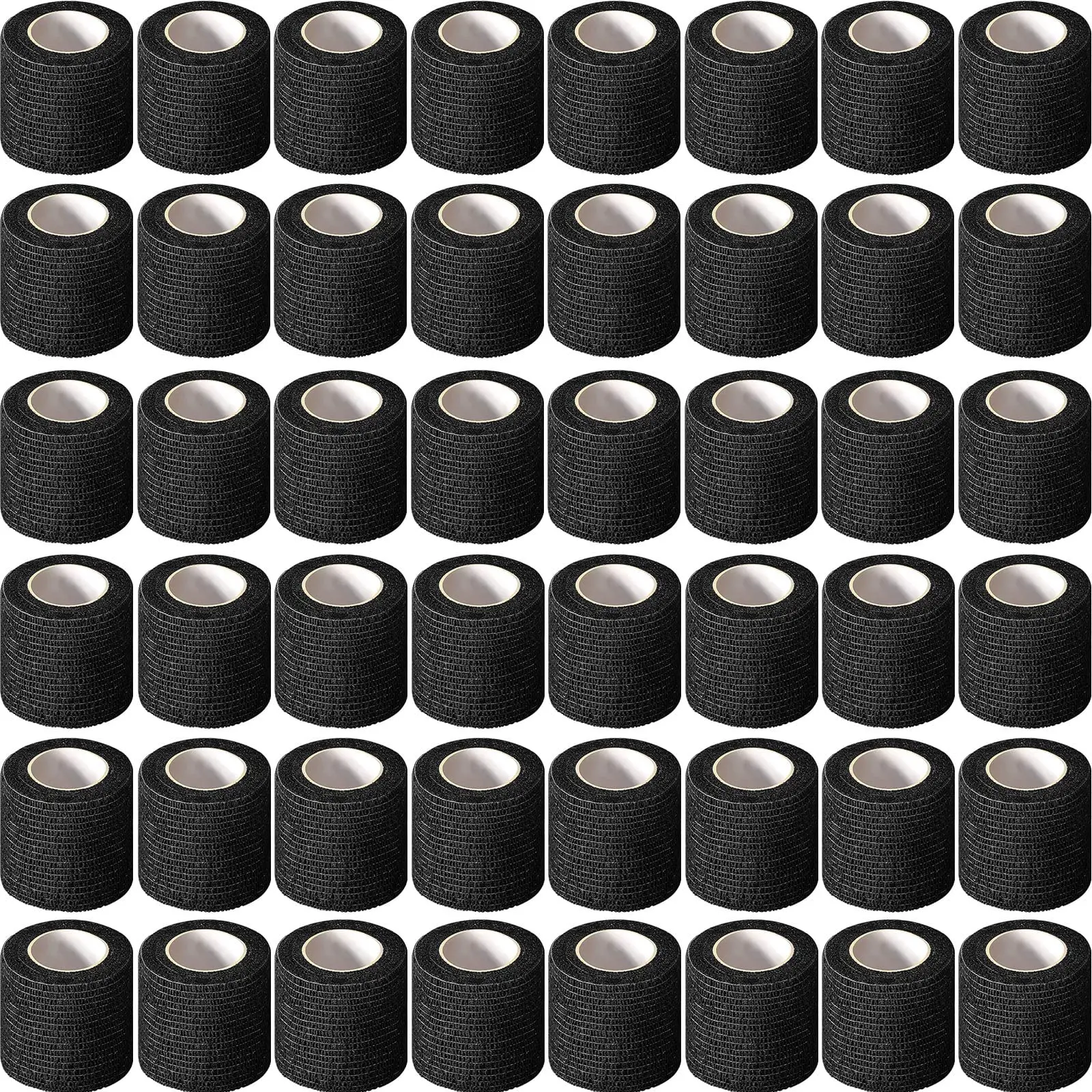 Wholesale 24Pcs Black Tape Tattoo Handle Bandage Anti-slip Athletic Nonwoven Waterproof Disposable Self-adhesive Elastic Bandage