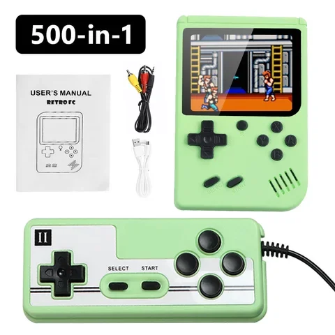 

Portable Handheld Game Players 500 IN 1 Games Retro Video Console MINI Boy 8 Bit 3.0 Inch Color LCD Screen GameBoy Boys Gift