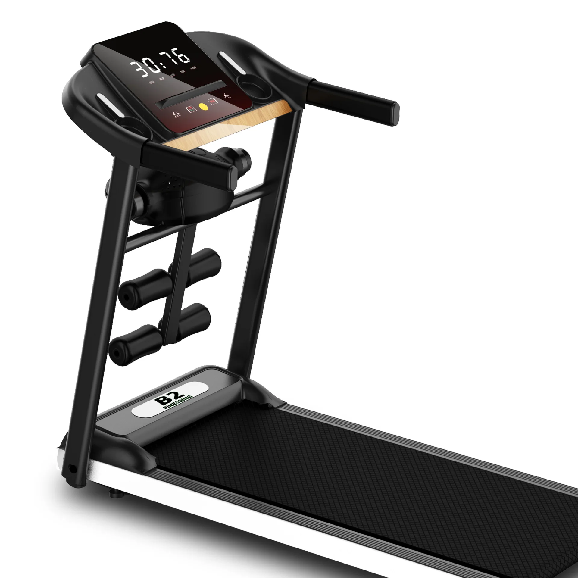 

Mini Treadmill Electric Treadmill Multifunctional Treadmill Fitness Running Machine Steel Led Screen Unisex Steps Black