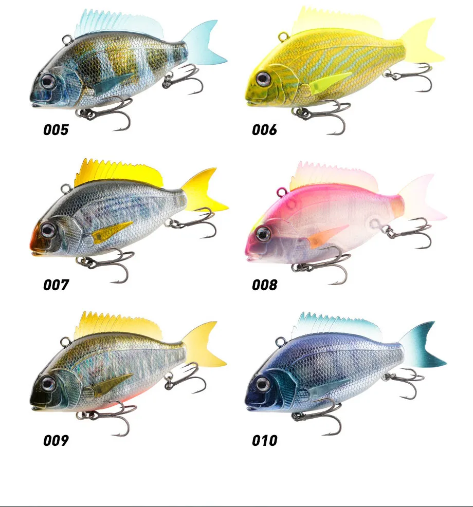 Description Picture 5 of item1Pcs Fish Wobbler Rattling Bait VIB 65mm 24g Fishing Lure Sinking Real Fish like Hard Bait Hooks Fishing Tackle Seawater Lure