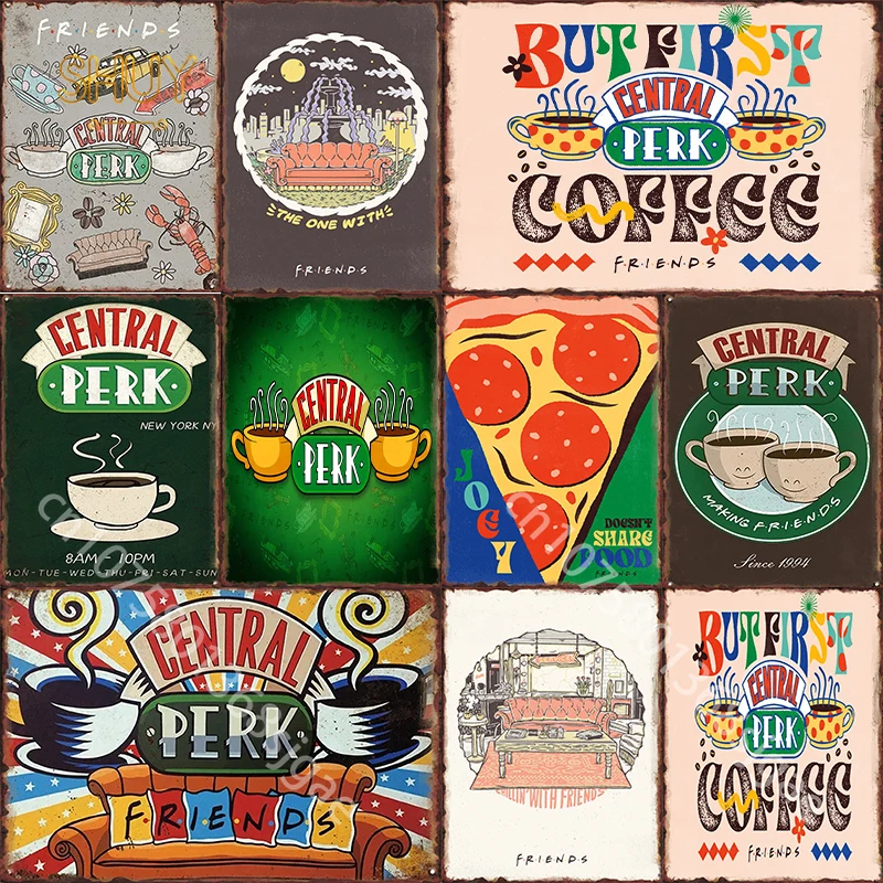

Friends Metal Sign Vintage Tin Signs for Bar Club Cafe Man Cave Wall Decor Plaques Art TV Show Posters Modern Home Decoration