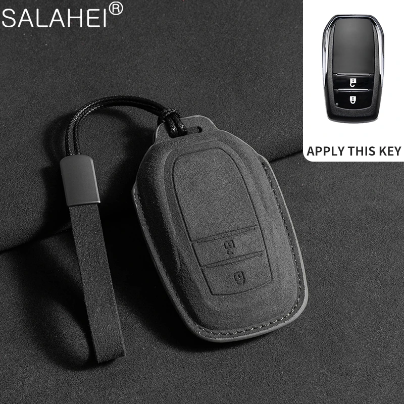 Custodia Per Chiave Auto Per Toyota Hilux Innova Rav4 Fortuner Yaris 2021 Protector Keyless Sheel Fob Portachiavi In Pelle Scamosciata Accessori Shell