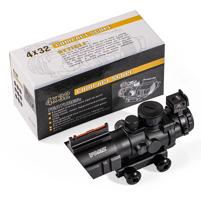 4x32 Riflescope 20mm Dovetail Reflex Optics Scope Tactical Sight For Hunting Gun Rifle Airsoft Sniper Magnifier Air Soft