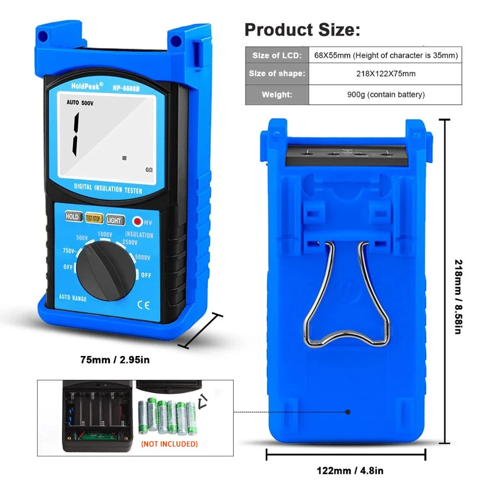 Holdpeak Hp 66b 5000v Digital Insulation Resistance Tester Professional Voltage Measure Instrument Auto Range Portable Tester Resistance Meters Aliexpress Holdpeak Hp 66b 5000v Digital Insulation Resistance Tester Professional Voltage Measure Instrument Auto Range Portable Tester Resistance Meters Aliexpress