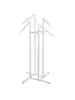 SSWBasics White 4-Way Clothes Rack with Slant Arms - Sturdy Garment Rack for Retail Display - Versatile Hanging Clothes 1