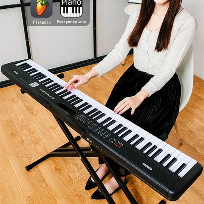 

88 Keys Electronic Organ Midi Keyboard Learning Adult Electronic Piano Kids 61 Keys Piano Electronico Electric Instrument WK50EP