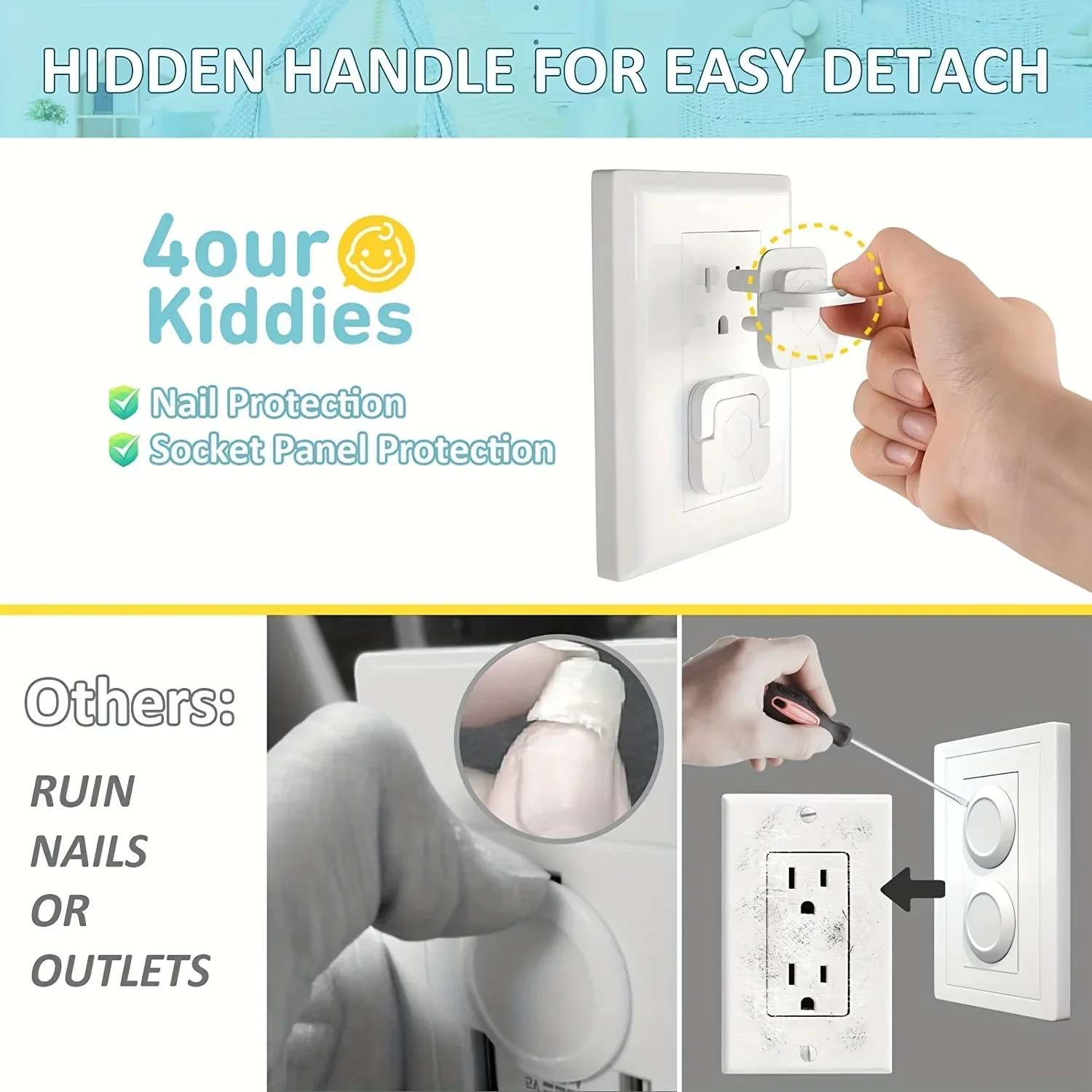 1/5/10pcs Outlet Cover Baby Safety Anti-dust Outlet Cover Children Electric Shock Safety Protection For Baby socket covers
