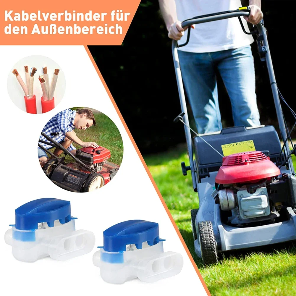 Electric Cable Connectors Waterproof 3 Holes Cable Connector Without Stripping for Gardena/Husqvarna/Worx/Robomow Lawnmower