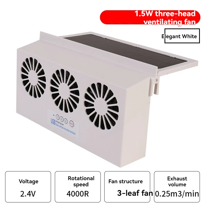Car Cooling Fan Car Solar Small Air Conditioning Window Ventilation Fan Exhaust Skylight