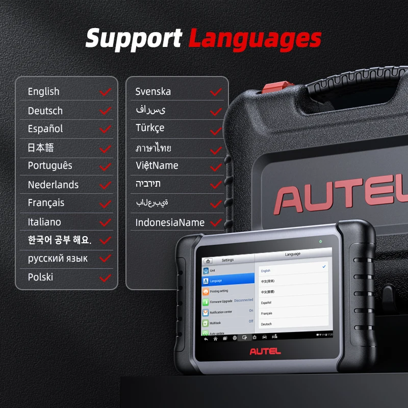Autel MaxiCOM MK808S Diagnostic Tools OBDII OBD2 Scanner OE-level Automotive Scan Tool Bi-Directional Scanner Upgraded of MK808 automotive diagnostic scanner