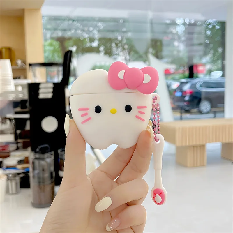 

Miniso Tooth Hello Kitty Case For Airpods Pro Case,Soft Silicone Earphone Cover For Airpods 3 Case 2021/Airpods 1/2 Case