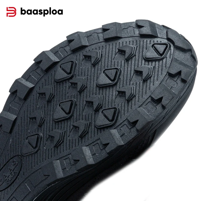 Hiking shoes Baasploa Men Hiking Shoes Wear-Resistant Non-slip Outdoor Sneakers Fashion Anti Splash Water Light Male Casual Walking Shoes