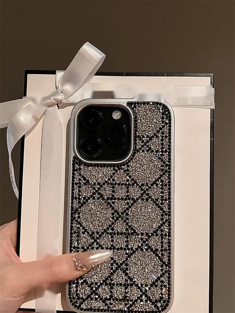 【 Haute qualité 】 Coque de téléphone Crystal Diamond Promax New iPhone 15 Premium Feeling 13 Sets 14 Anti Drop 12 Silicone_voghion.com