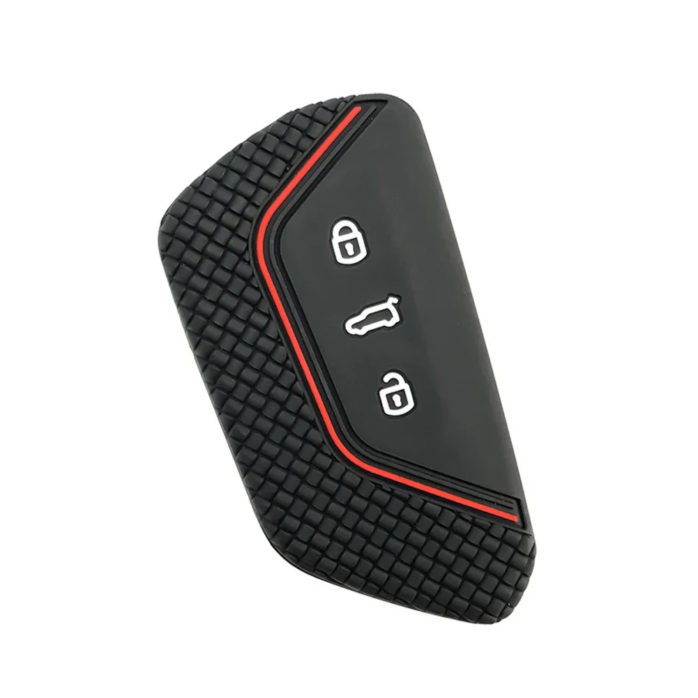 key case Silicone Car Key Case Fob Holder Cover Trim for VW Golf 8 Mk8 GTI GTD R ID3 ID4 Car Accessories