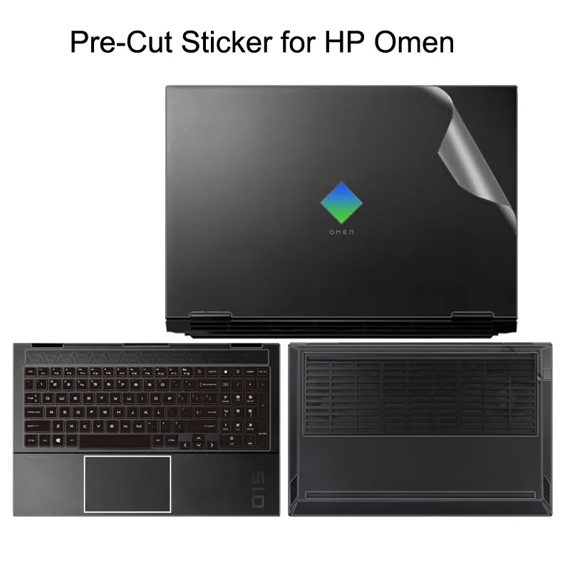 Pré-corte Nenhum Resíduo Adesivo de Vinil Pele Decalque para hp Omen 2023 2023 15.6 wf xf en ek ce ck 16.1 17.3 Transcend Gaming Laptop 16t-u