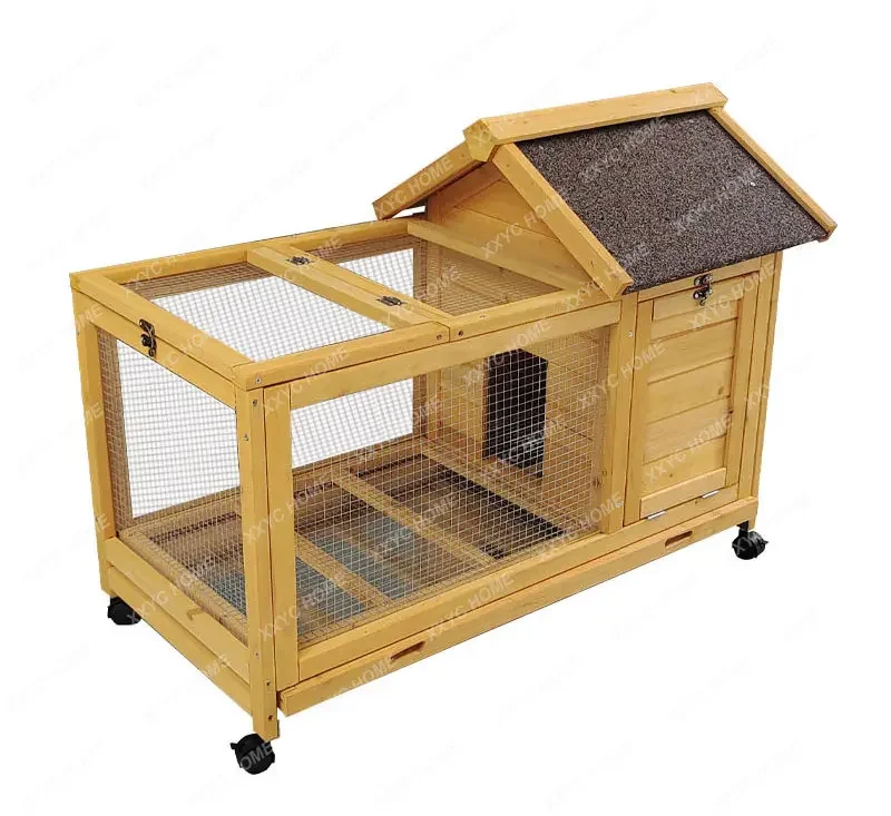 Household Large Rabbit Cage Rabbit Nest Cole Duck Coop Supplies Villa Cage with Tray