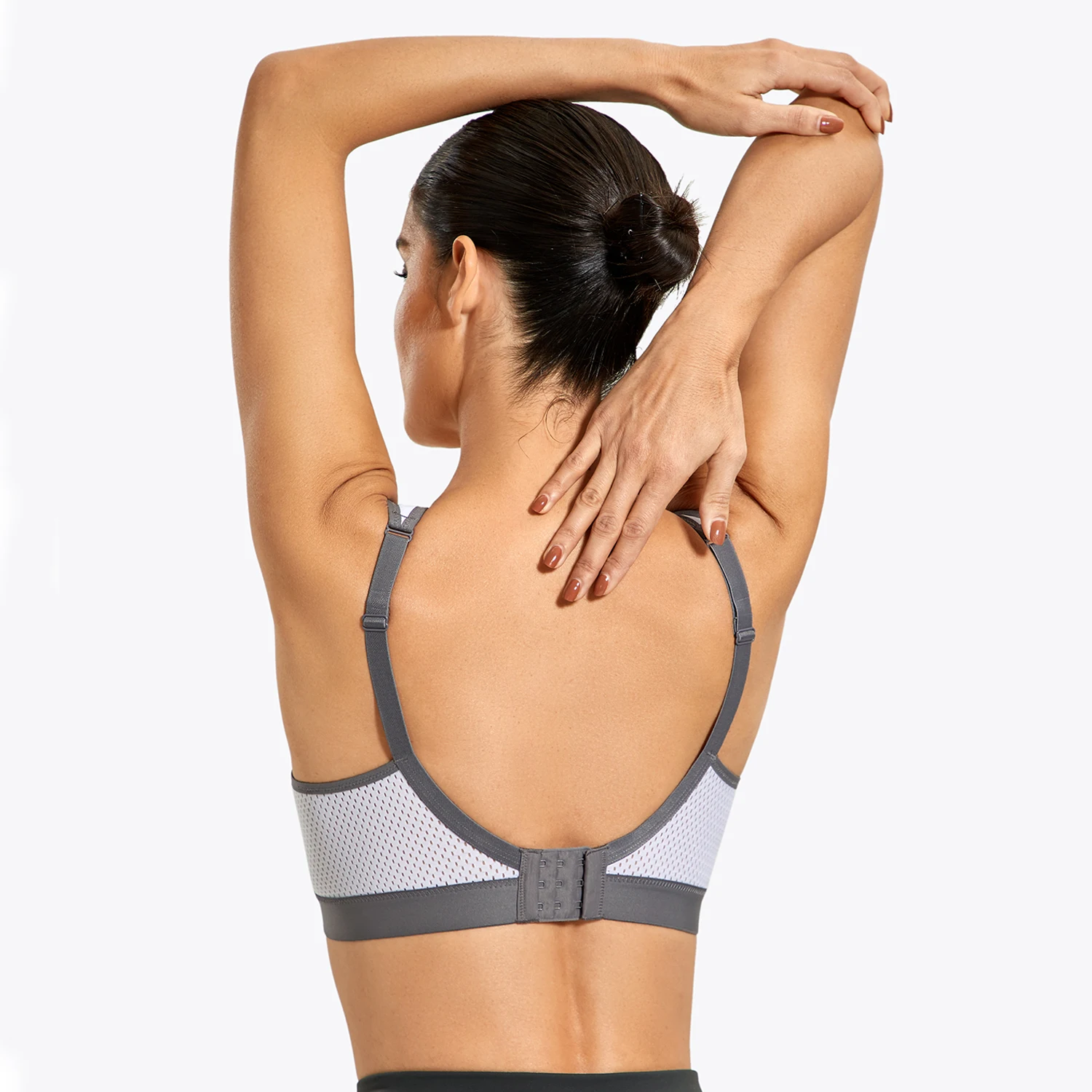 High Level Women's Maximum Control Wirefree Non-Padded Active Sport Bra B-DD E F 34-40 42 44