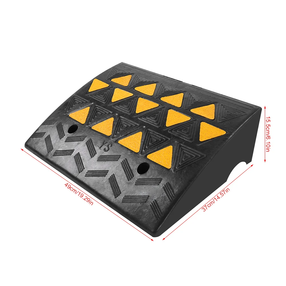 2pcs Heavy Duty Rubber Curb Ramps Driveway Threshold Ramp for Car Vehicle Motorbike Wheelchair 5