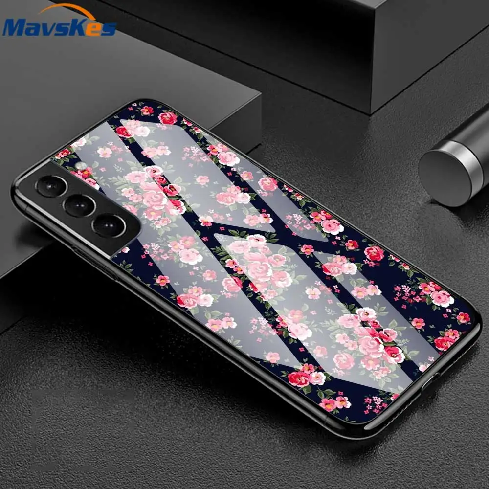 cute Galaxy S20 FE 5G Phone Cases Tempered Glass Phone Case For Samsung Galaxy S21 S22 Plus Ultra FE 5G Note 8 9 10 20 Note10 Pro Ultra Cases Back Cover Silicone galaxy s21 fe 5g case