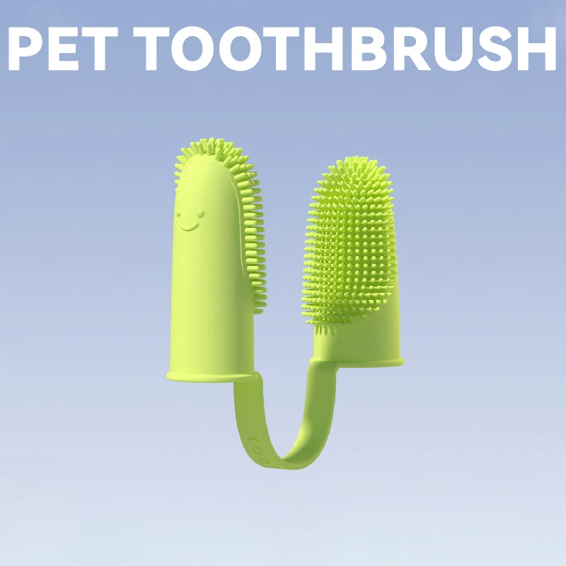 Title 1, Pet Finger Toothbrush Silicone Tooth Brush Tool...