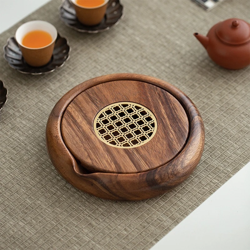 Elegant Walnut Tea and Coffee Tray - Solid Wood Serving Accessory