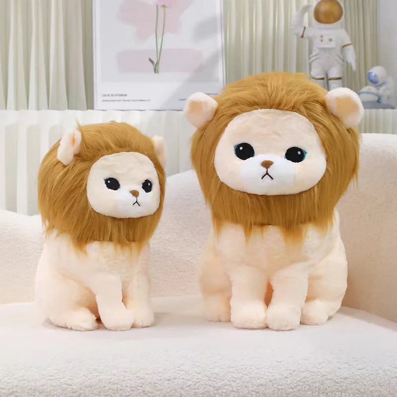 귀여운 봉제 인형, 앉아있는 자세 시뮬레이션, 사자 베개, 부드러운 동물 인형, 어린이 생일 선물, 32 cm, 42cm
