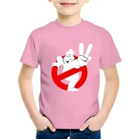 Summer Boys/Girls Cartoon Children Cotton Tshirt Fun Ghostbusters Games Printed Short Sleeve Kids T-shirt Cute Baby Tees 2