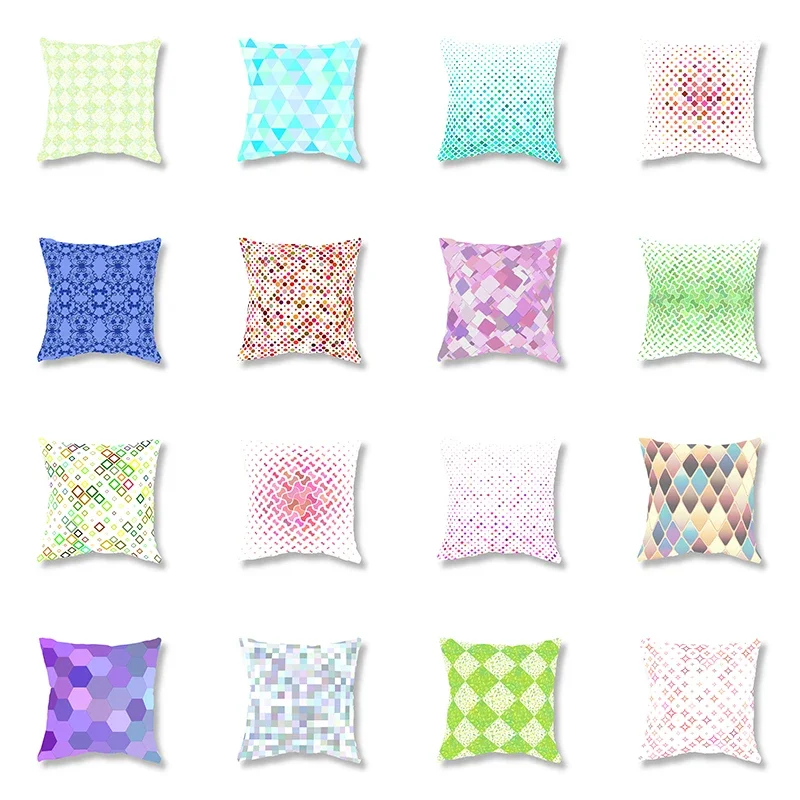 

Fashion Colorful Simple Geometric Throw Pillow Cover Sofa Decor Room Office Game Chair Cushion Home 45x45cm