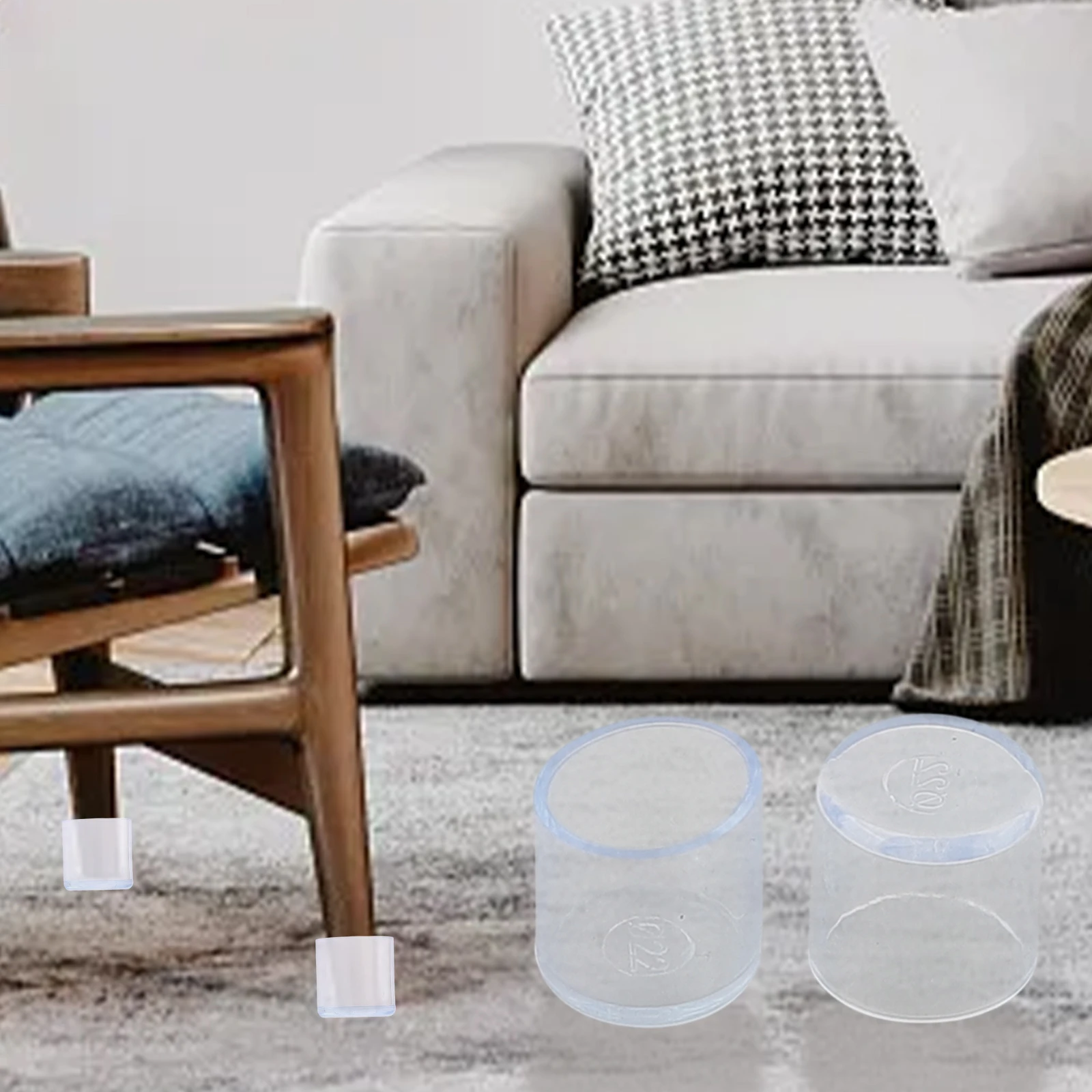 16pcs Chair Leg Cap Rubber Feet Protector Pads Non-slip Furniture Table Covers Furniture Leveling Feet Home Decor