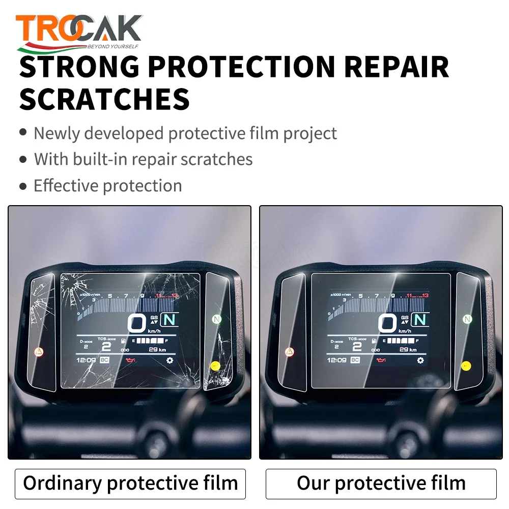Motorcycle Screen Protector For Yamaha MT-09 MT09 MT 09 XSR900 XSR 900 Motorcycle Scratch Cluster Screen Dashboard Protection Instrument Film