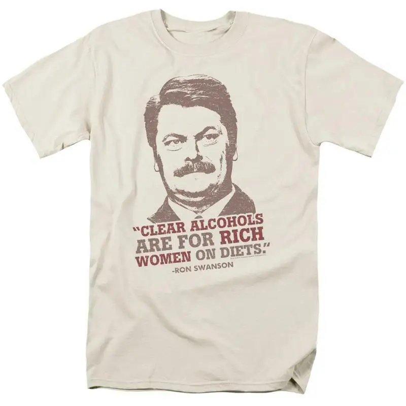 T-Shirt Ricreativa Parchi Ron Swanson Regular Fit Cotton Graphic Tee Nbc932