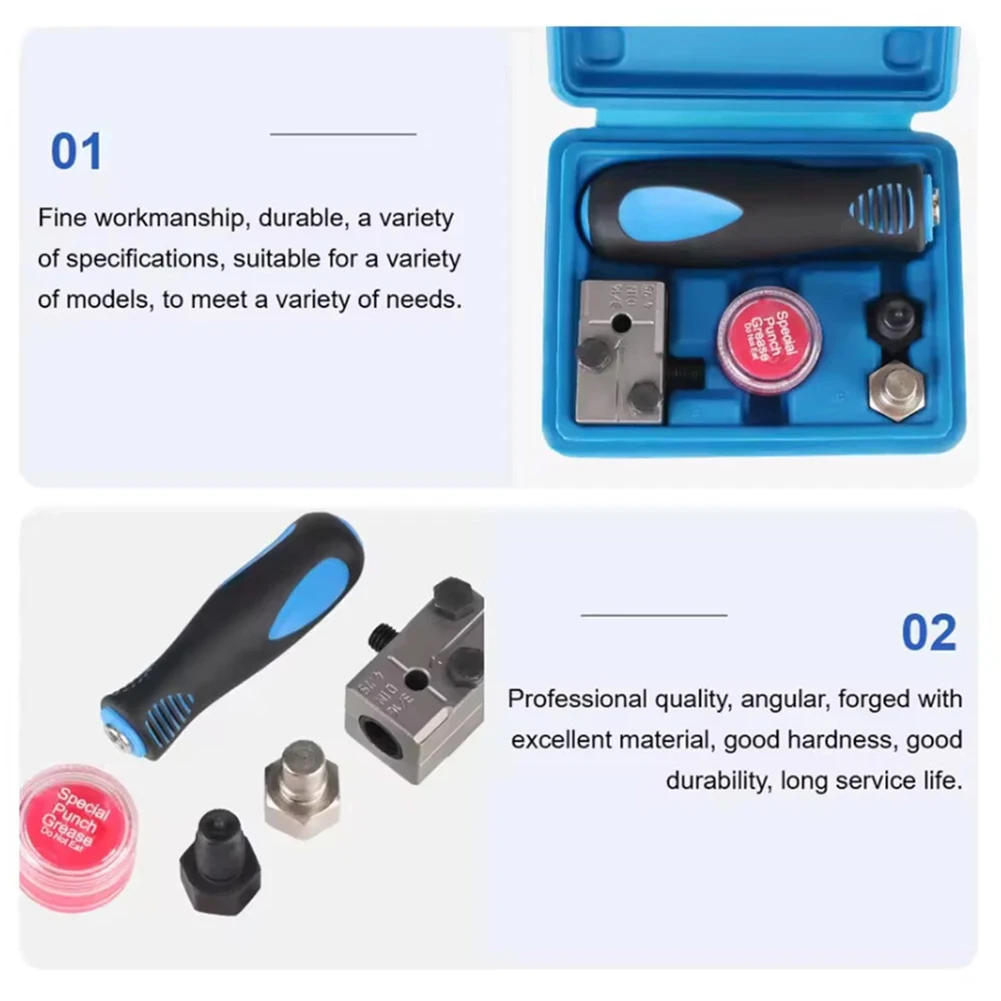 3/16-Inch Brake Pipe Flaring Tool Handheld Brake Line Flaring Tool Kit Lasting Set for Motorcycle Automotive Truck