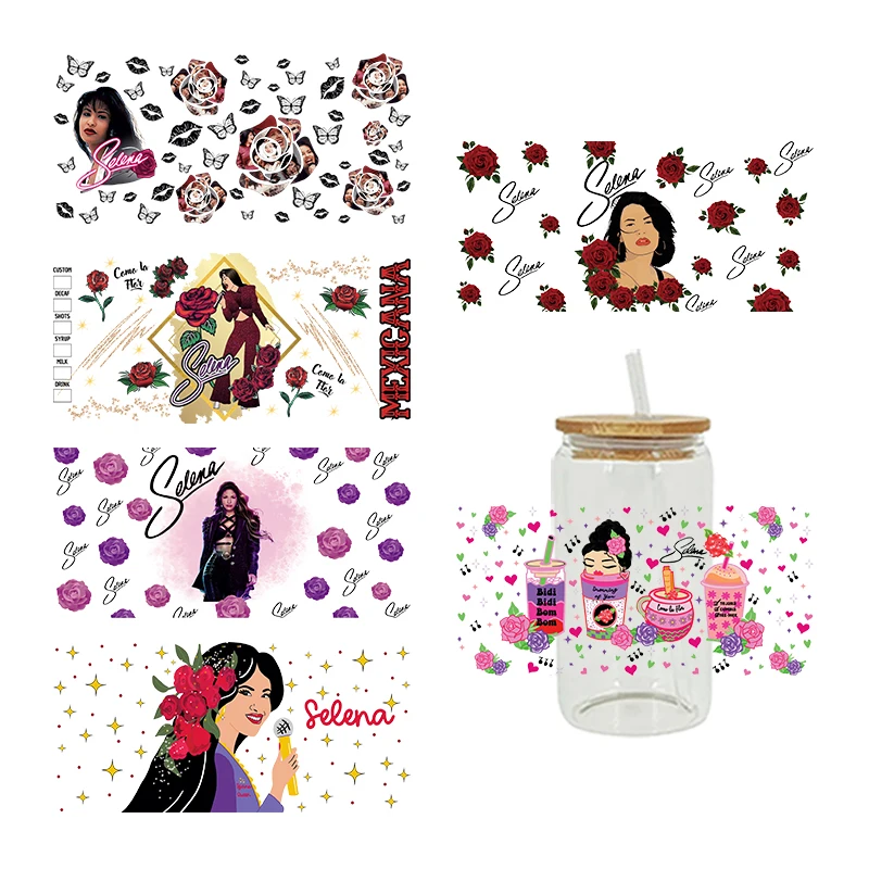 

Cartoon Characters UV DTF Sticker DIY Waterproof For Wraps The Libby 16oz Glass Cup Easy To Use Custom Decals D7294