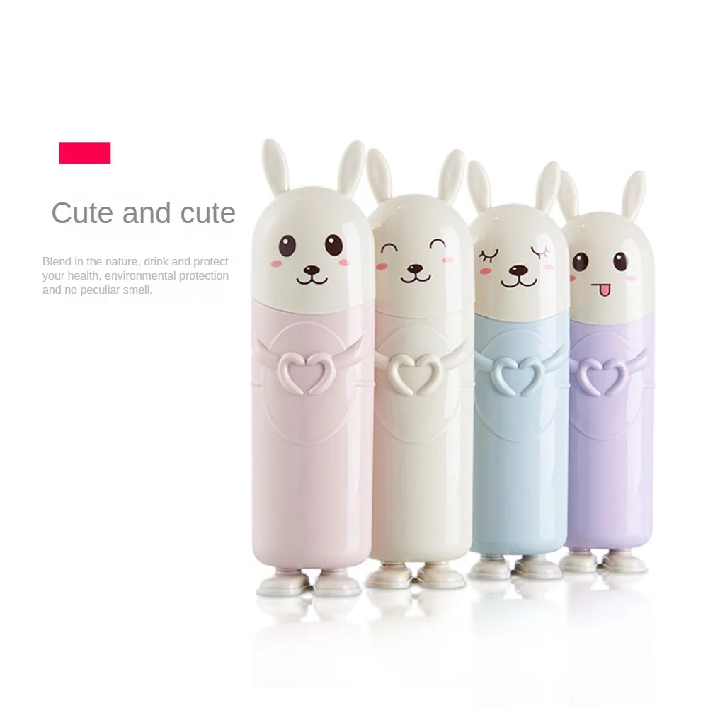 Nordic Cute Rabbit Portable Tooth Brush Container Travel Organizer Toothbrush Toothpaste Holder Storage Box Plastic Toothbrush Holder Toothbrush Storage Box