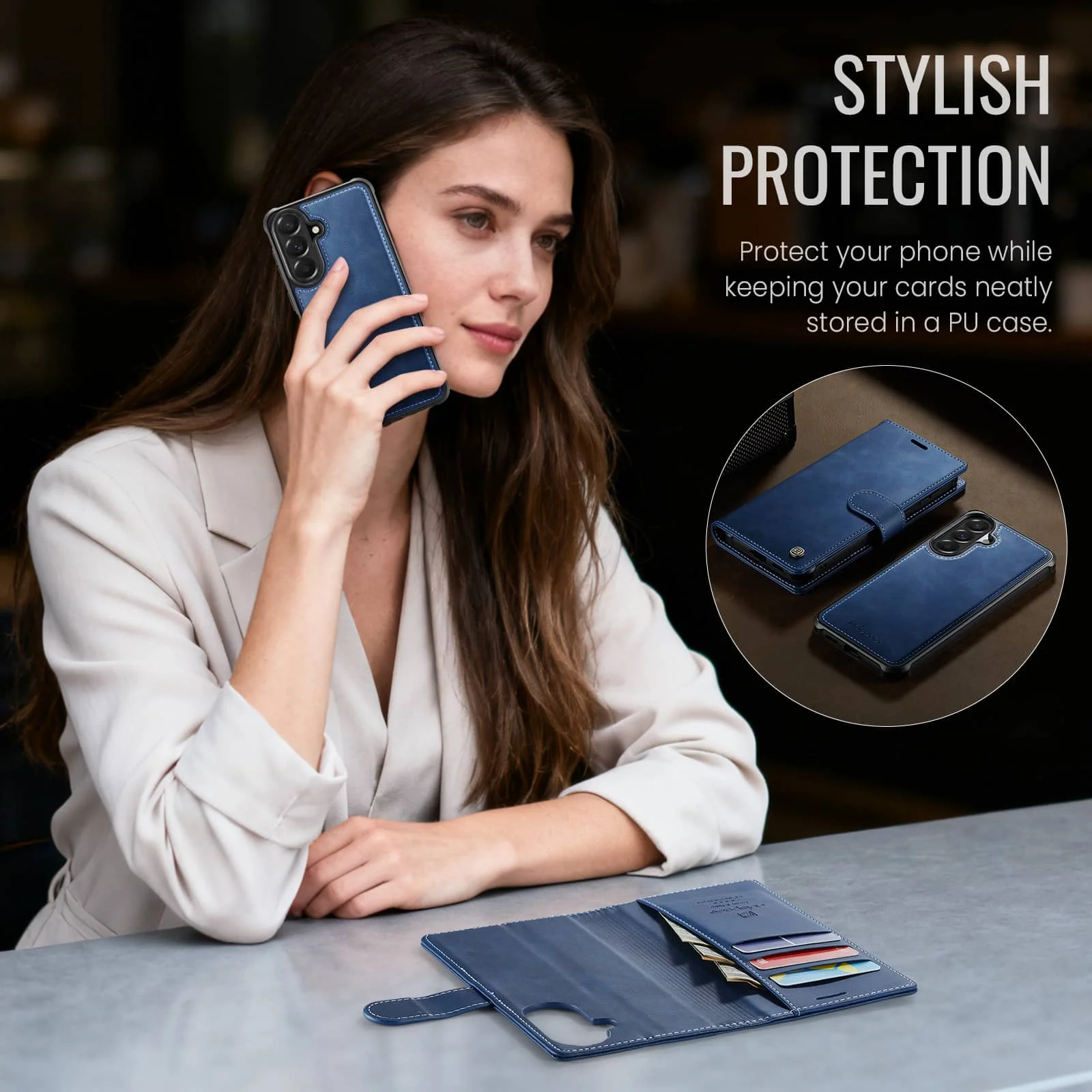 Deluxe Detachable 2-in-1 Wallet Case with RFID Blocking and Shockproof Protection