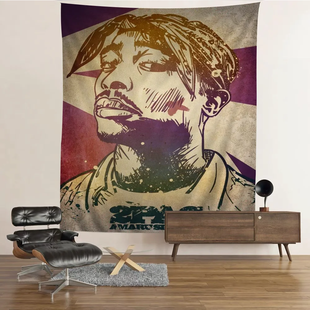 

2Pac Tupac Amaru Shakur Anime Tapestry Indian Buddha Wall Decoration Witchcraft Bohemian Hippie Wall Hanging Sheets