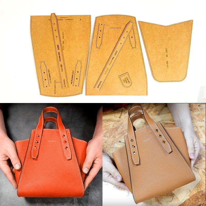 Sewing template 1Set DIY Handbag Bag Stencil Kraft Paper Leather Craft Pattern 20X23X9cm